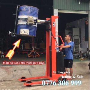 Xe Nâng Quay Đổ Phuy Điện 350Kg Giá Tốt